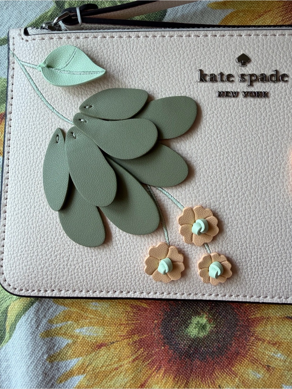 ππΌπ KATE SPADE RAE PEACH MEDIUM SATCHEL AND LUCY FLORAL WRISTLET ππΌπ NWT ππΌπ - Picture 13 of 16